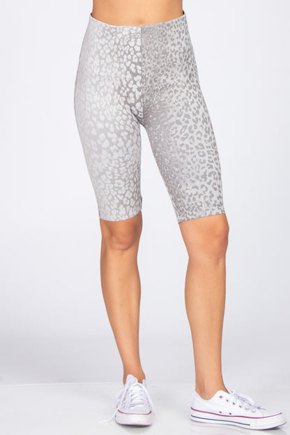 Dual Ombre Leopard Printed Legging Shorts