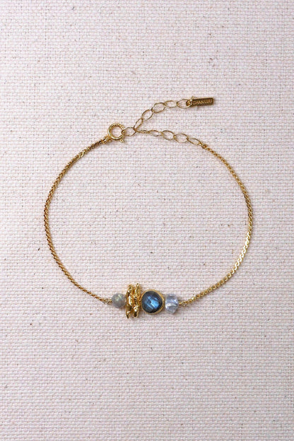 Chan Luu Aquamarine Gold Meso Bracelet