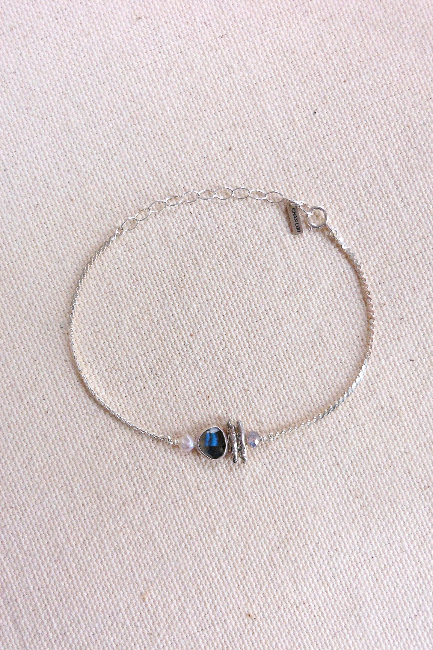 Chan Luu Aquamarine Silver Meso Bracelet