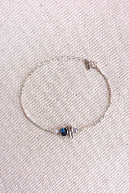 Chan Luu Aquamarine Silver Meso Bracelet