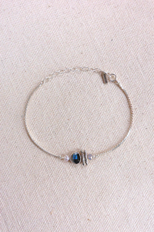 Chan Luu Aquamarine Silver Meso Bracelet