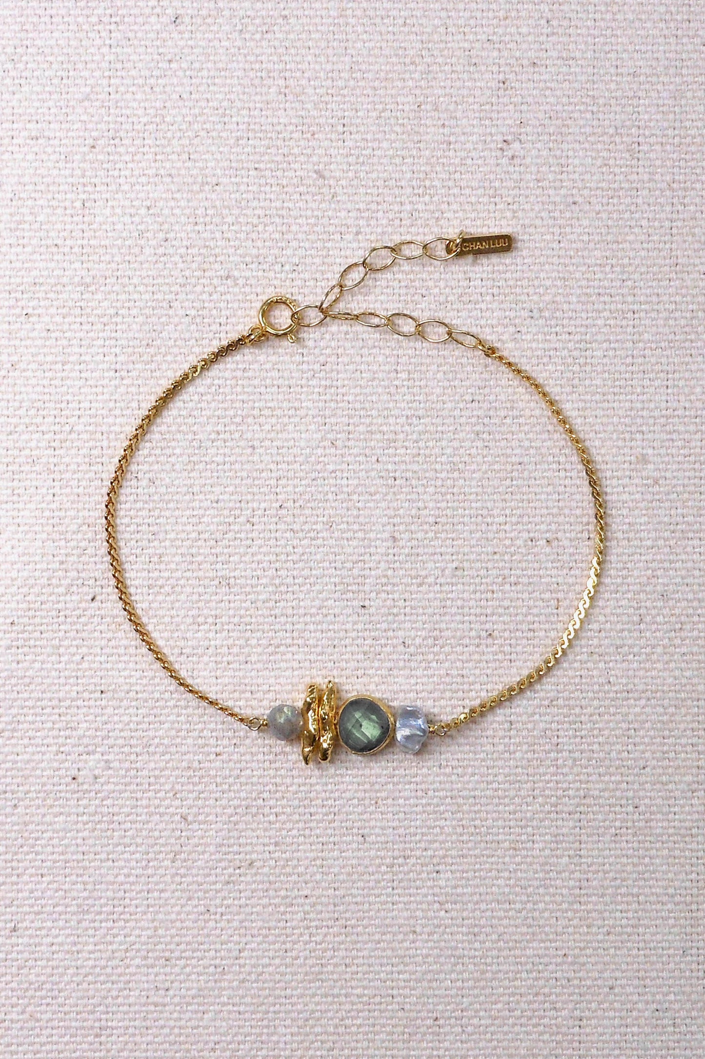 Chan Luu Labradorite Gold Meso Bracelet