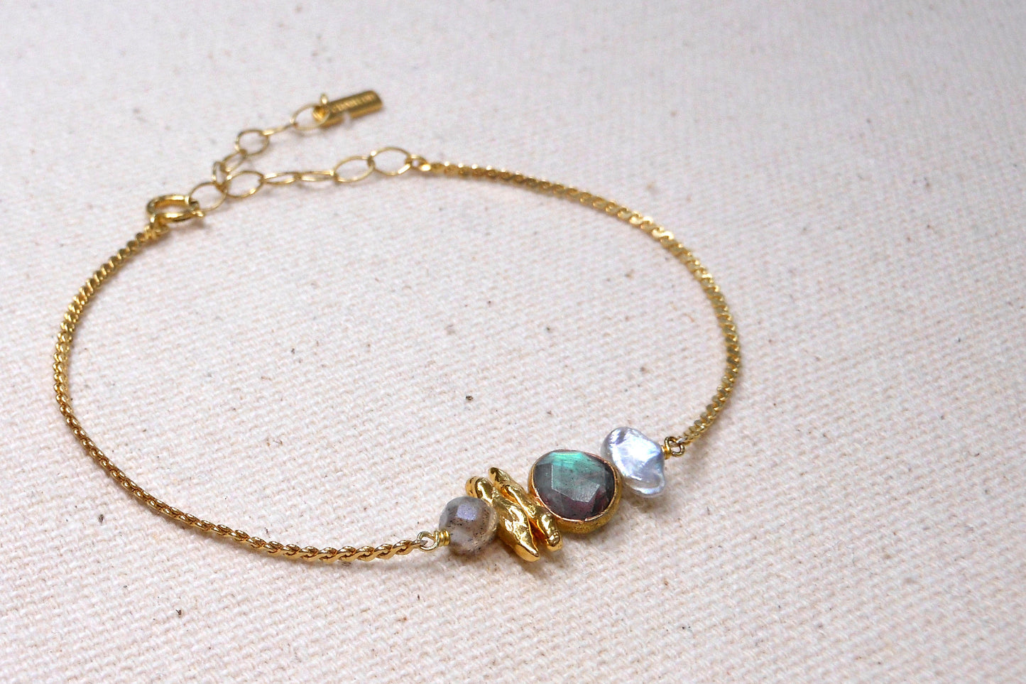 Chan Luu Labradorite Gold Meso Bracelet