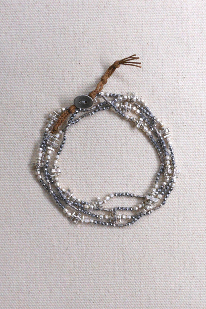 Chan Luu Silver Mix Mosaic Naked Wrap Bracelet