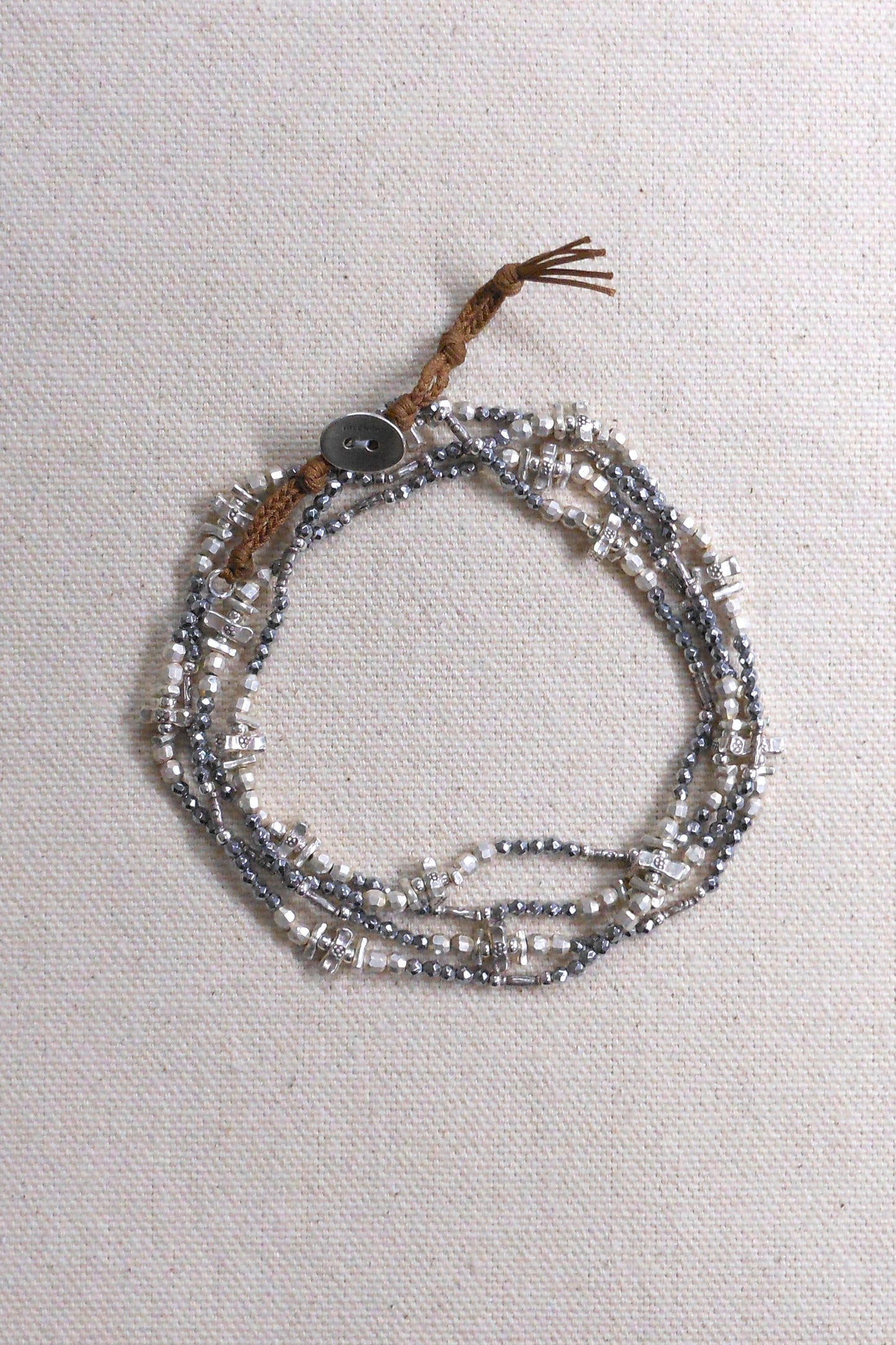 Chan Luu Silver Mix Mosaic Naked Wrap Bracelet