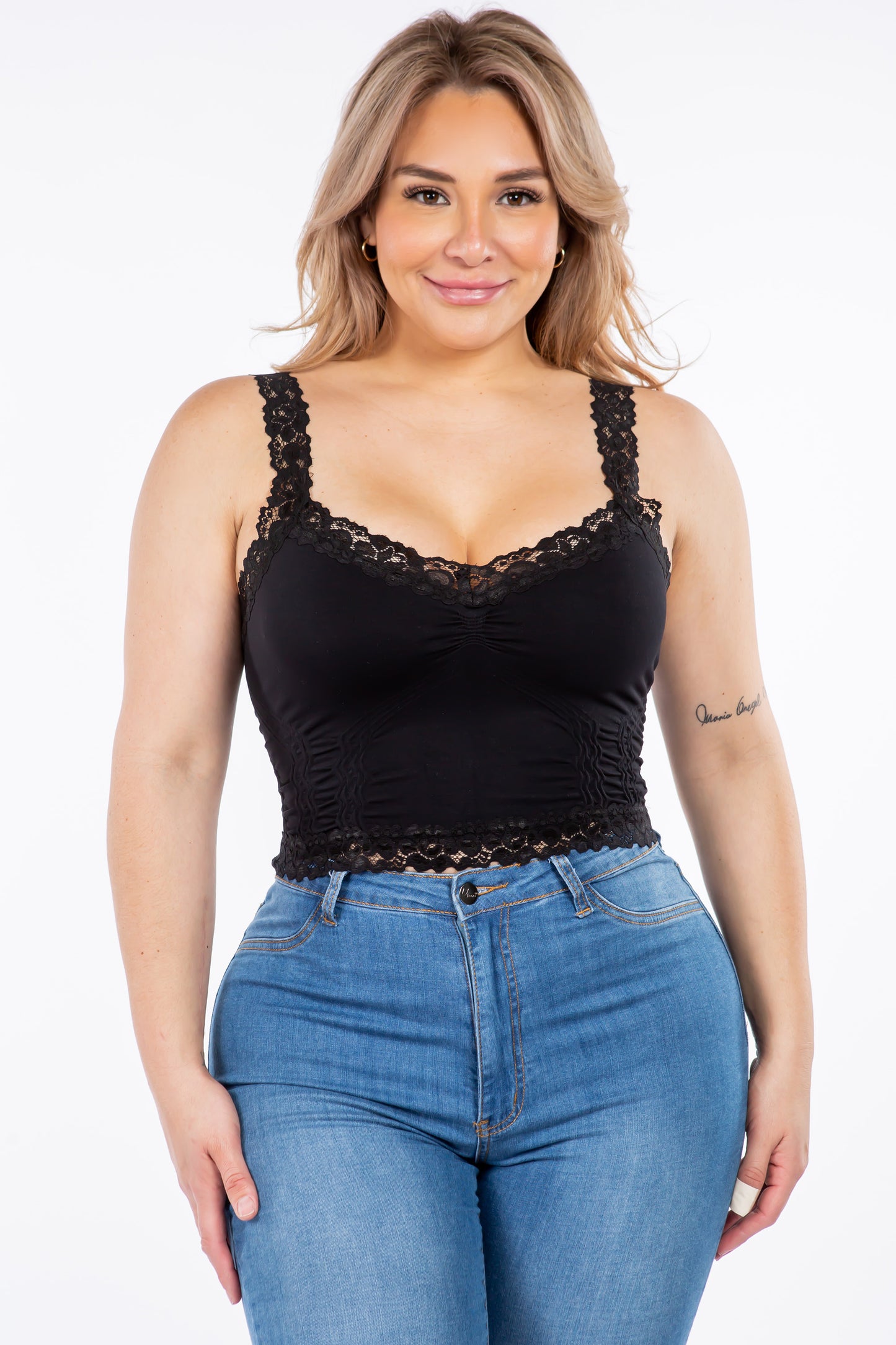 Seamless Laced Bralette Camisole