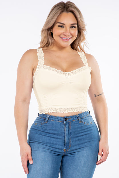 Seamless Laced Bralette Camisole