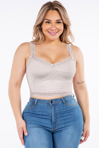 Seamless Laced Bralette Camisole