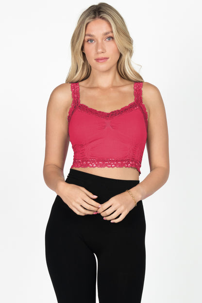 Seamless Laced Bralette Camisole