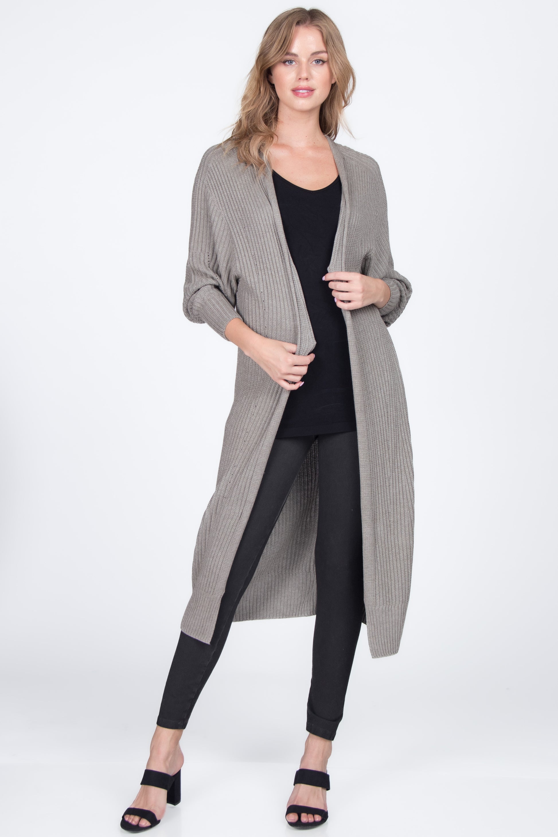 Seamless Sustainable Sweater-Knit Ribbed Duster – SHOPMRENA