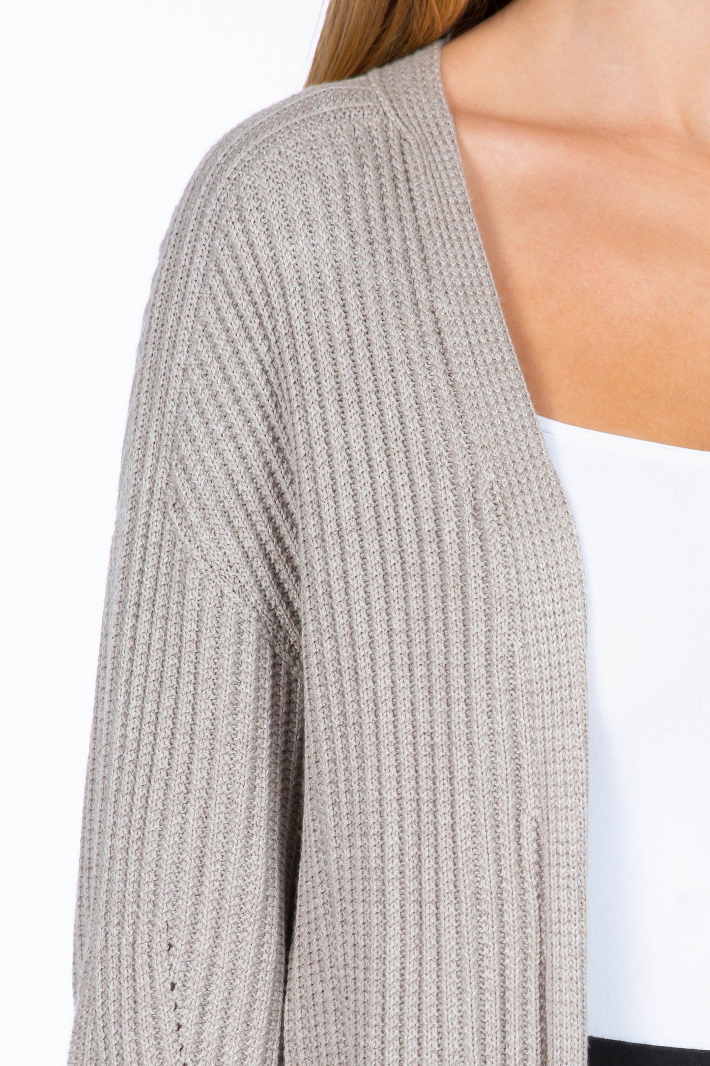 Seamless Sustainable Sweater-Knit Ribbed Duster