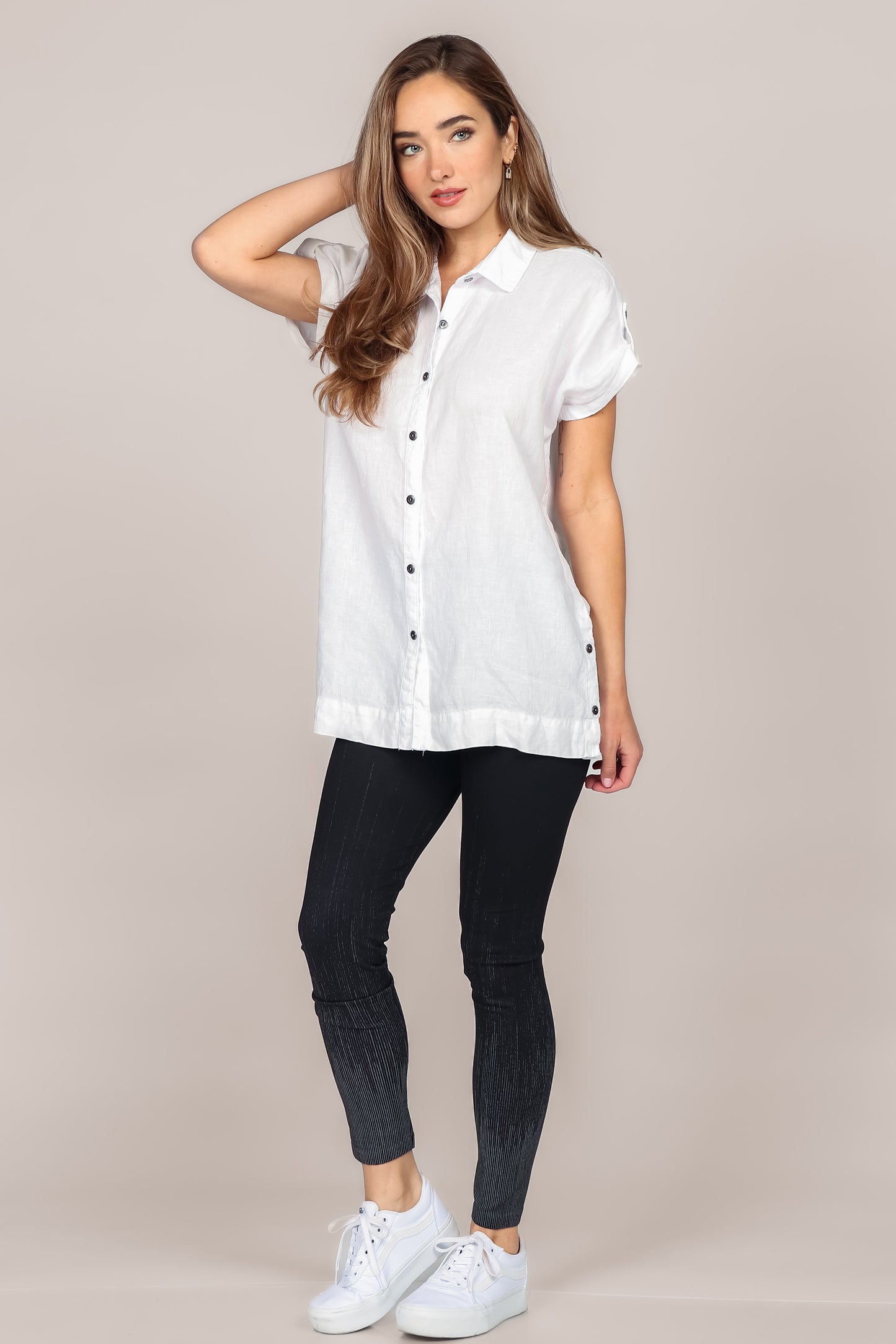 Button-Up Linen Shirt