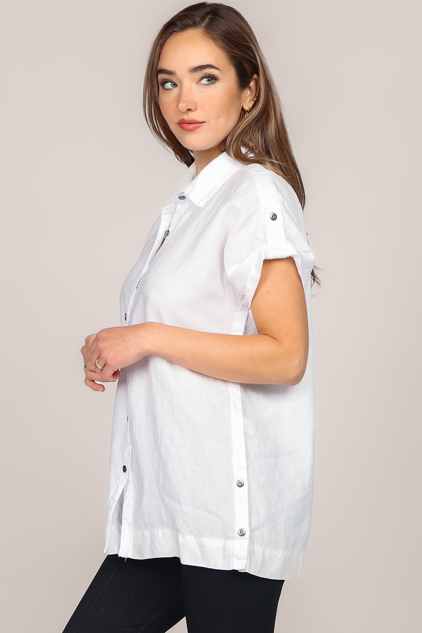 Button-Up Linen Shirt
