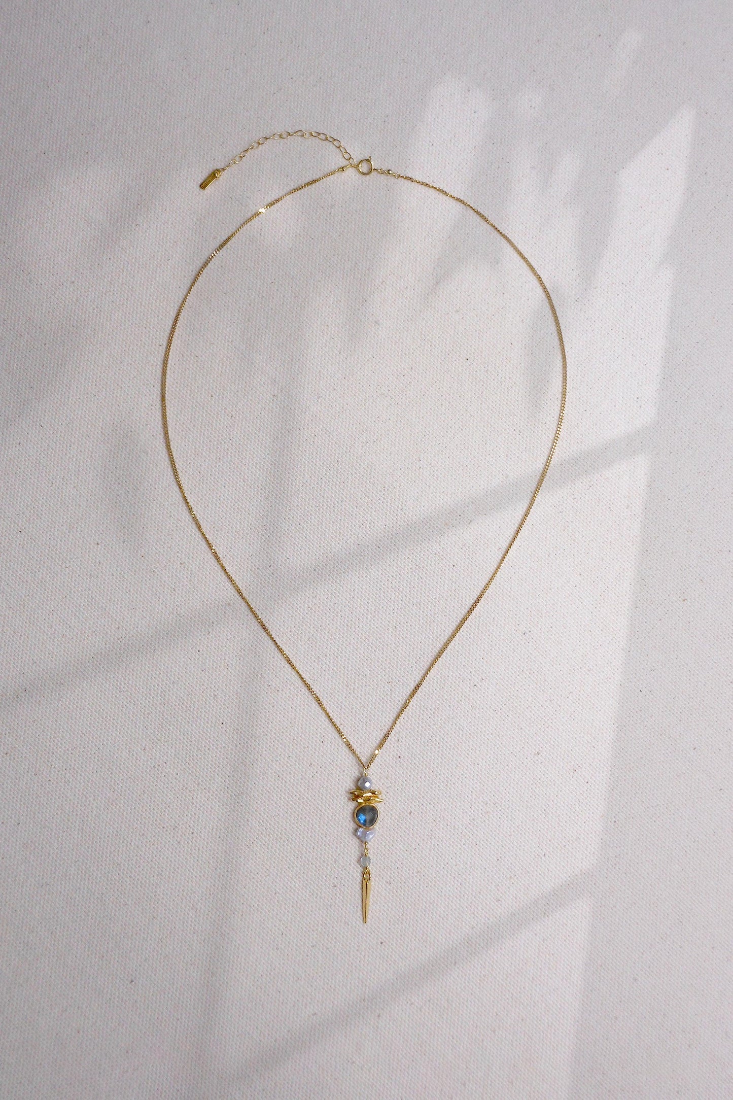 Chan Luu Aquamarine Gold Meso Necklace