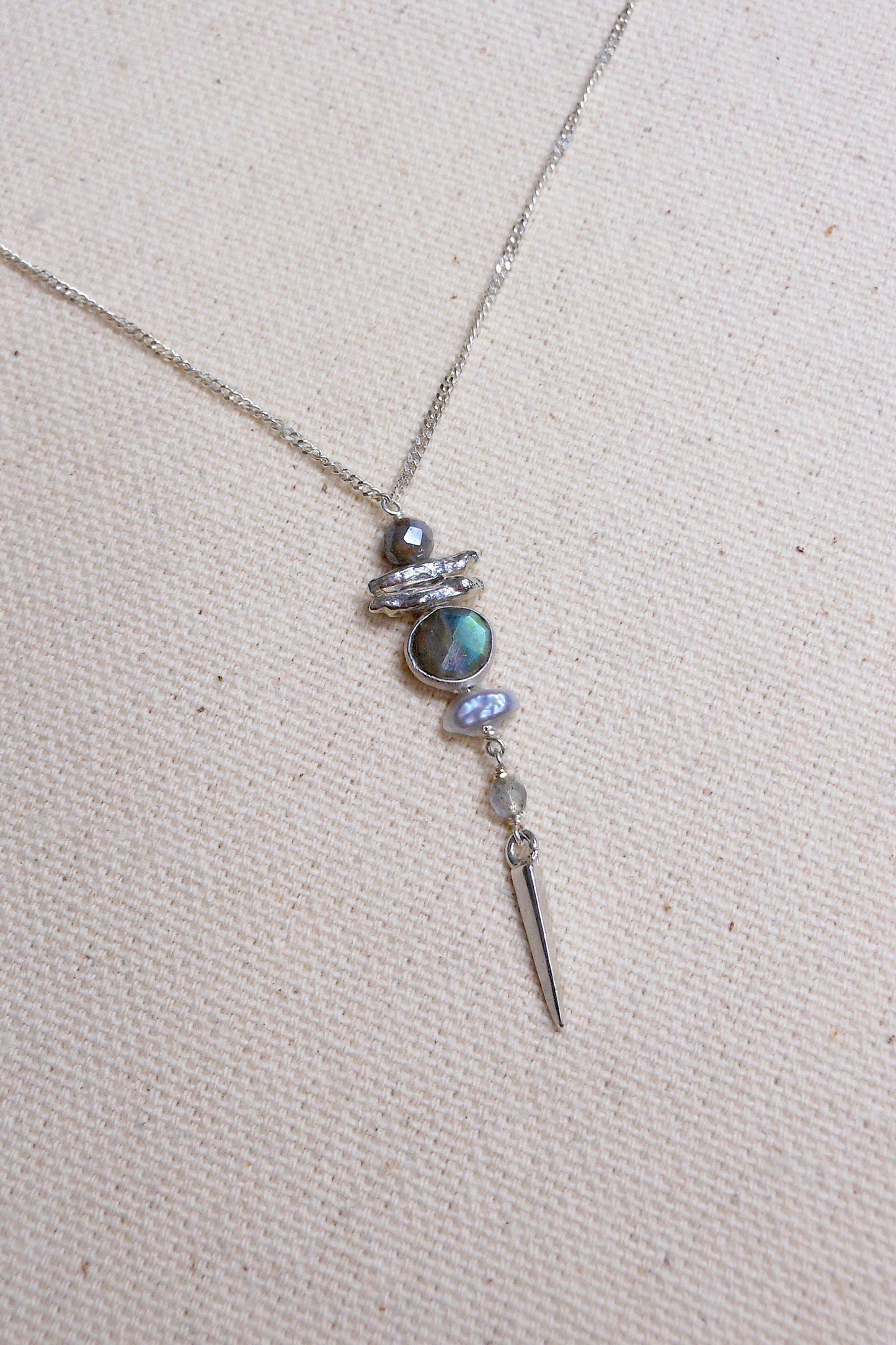 Chan Luu Aquamarine Silver Meso Necklace