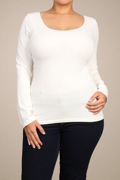 Long Sleeve Bodycon Top (Plus Size)