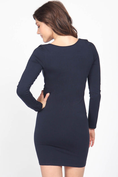 Long Sleeve Scoop Neck Dress