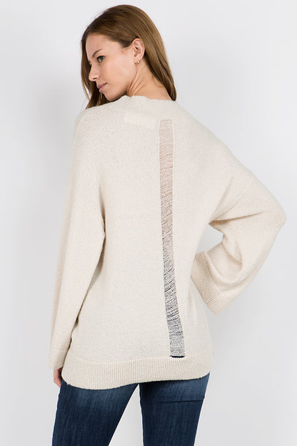 Mock Neck Bouclé Sweater