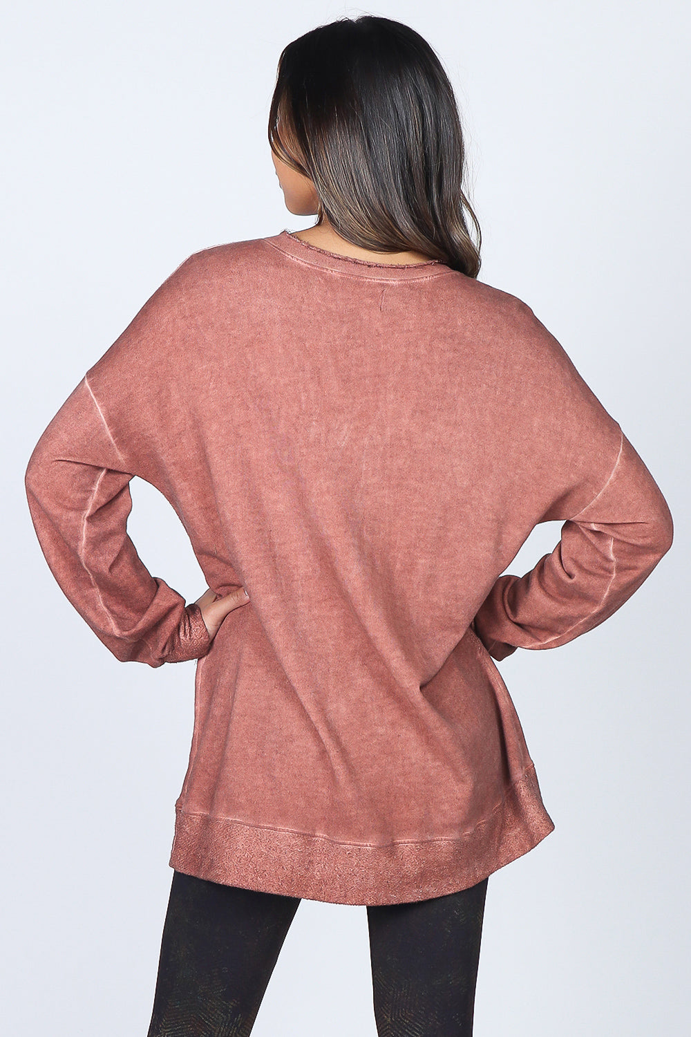 Asymmetrical Oil-washed Paneled Tunic