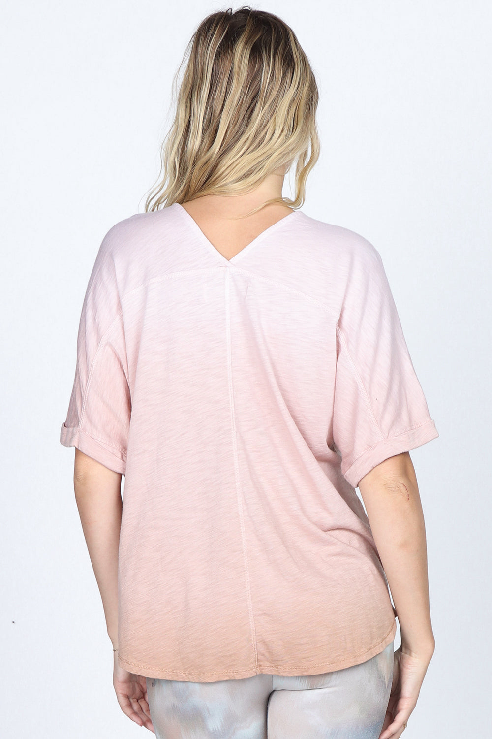 Double V-Neck Ombre Top