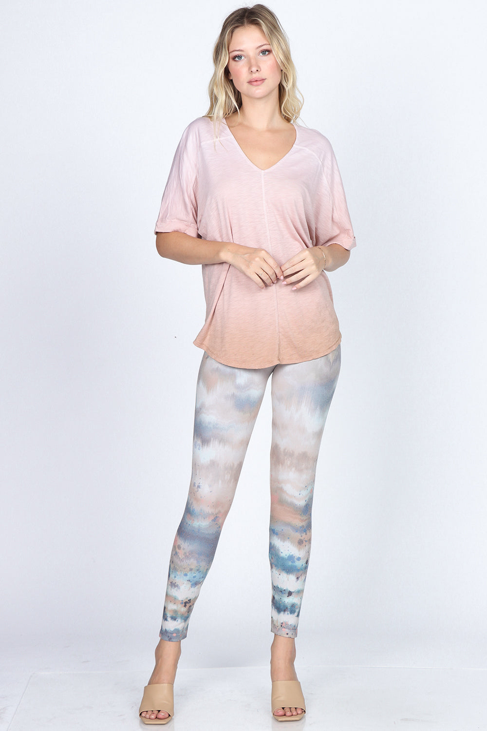 Double V-Neck Ombre Top