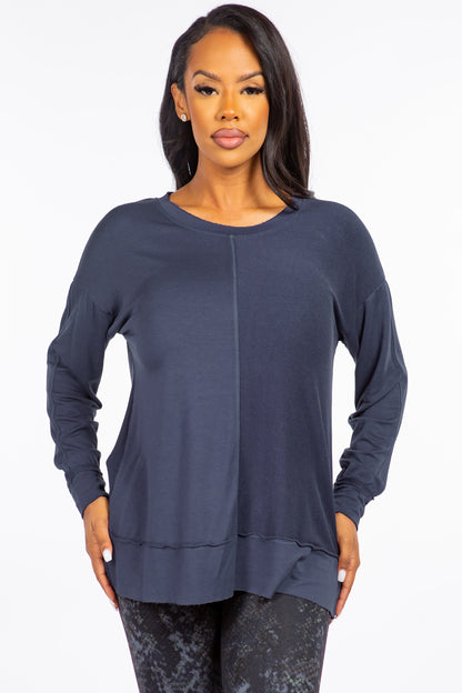 Split Paneled Pullover