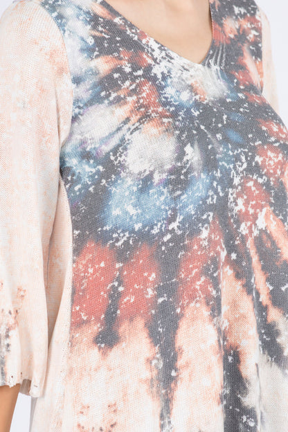 Lily Tie-Dye Printed Sweater