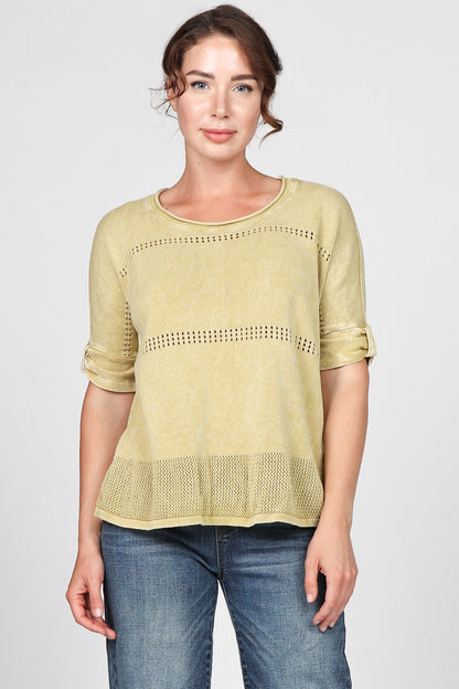 Bree Pointelle Knit Top