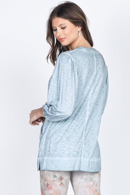 Puff Sleeve Cotton Blouse
