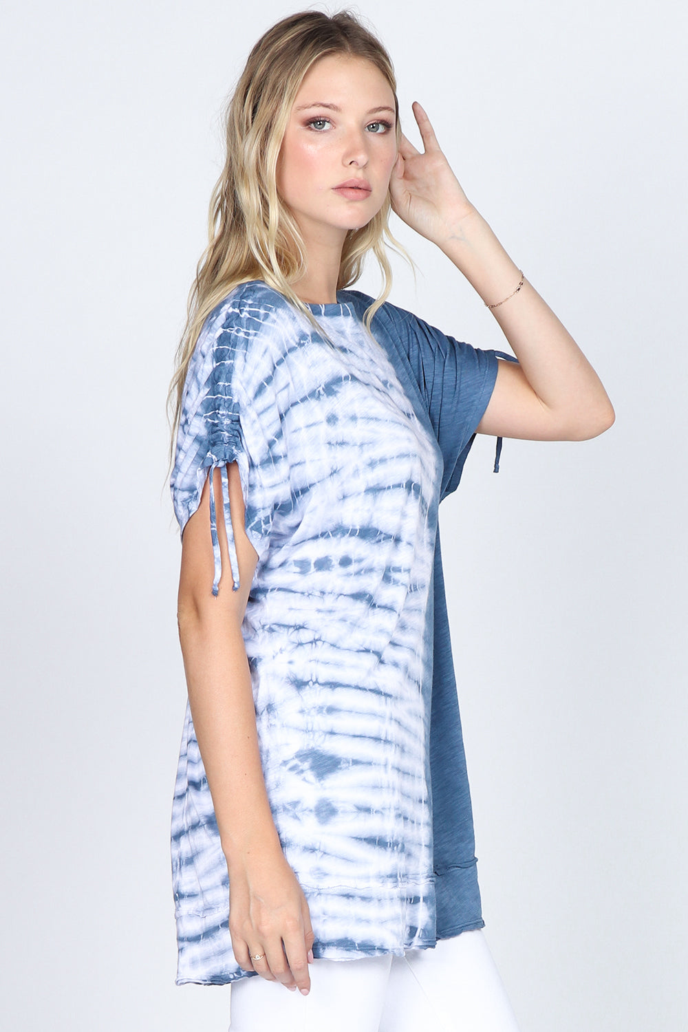 Asymmetrical Shibori Tie Dye Top