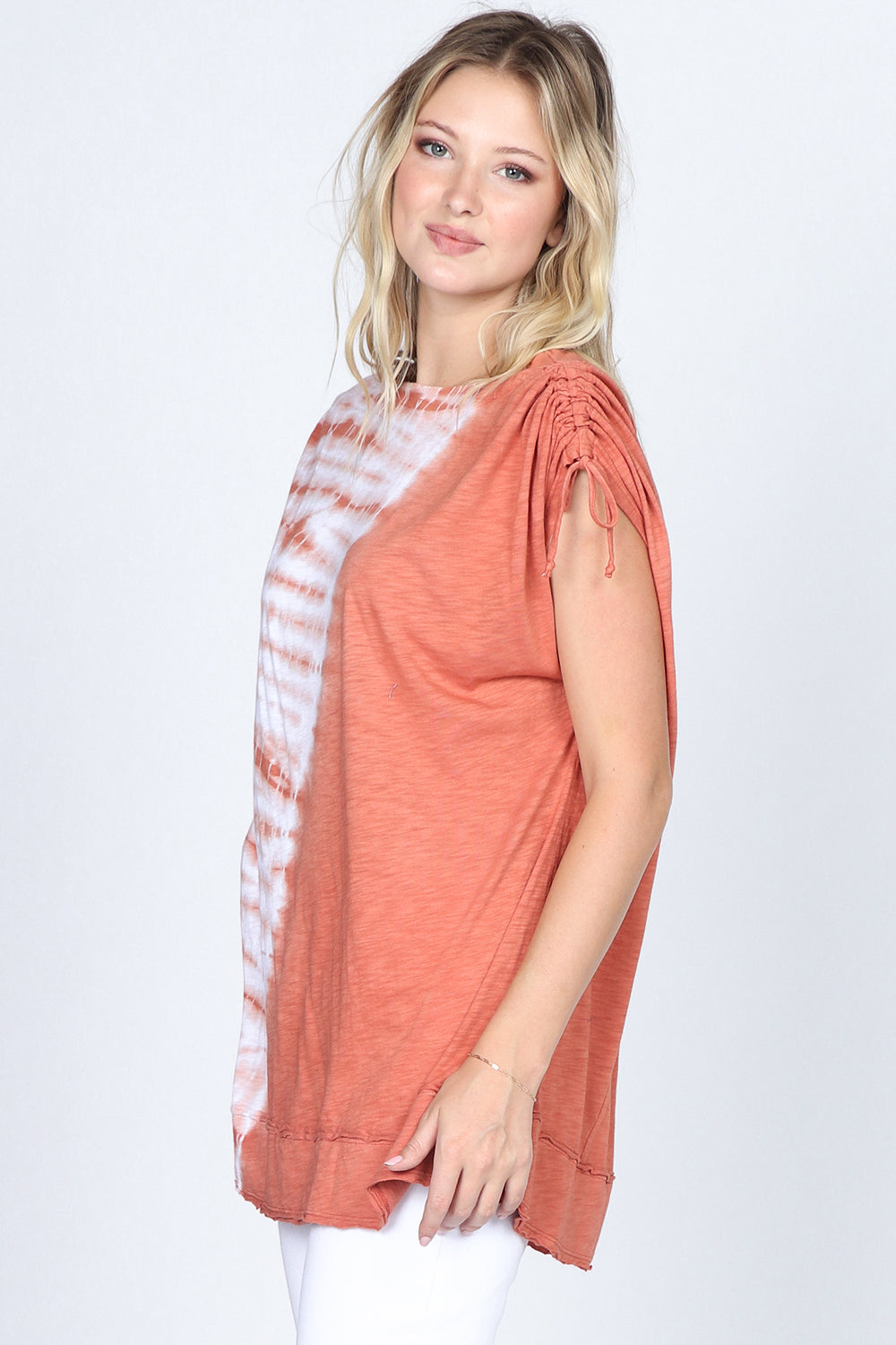 Asymmetrical Shibori Tie Dye Top