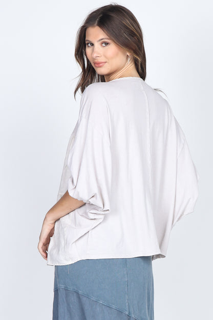 Loose Fit Ruffle-Tiered Top