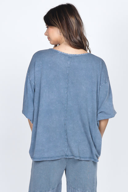 Loose Fit Ruffle-Tiered Top