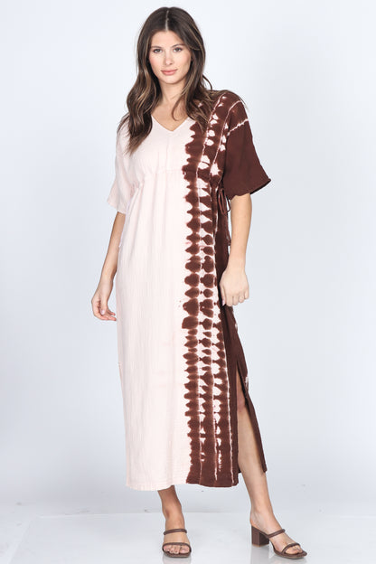 Border Tie Dye Maxi Dress