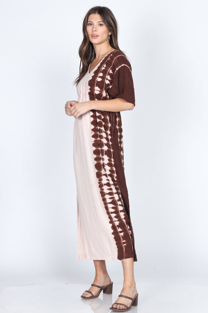 Border Tie Dye Maxi Dress