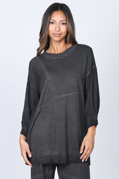 Asymmetrical Baby French Terry Tunic