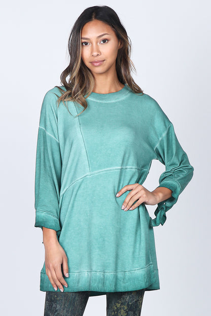 Asymmetrical Baby French Terry Tunic