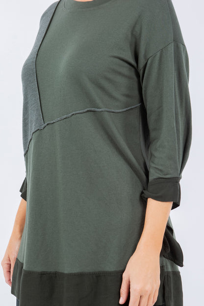 Asymmetrical Baby French Terry Tunic