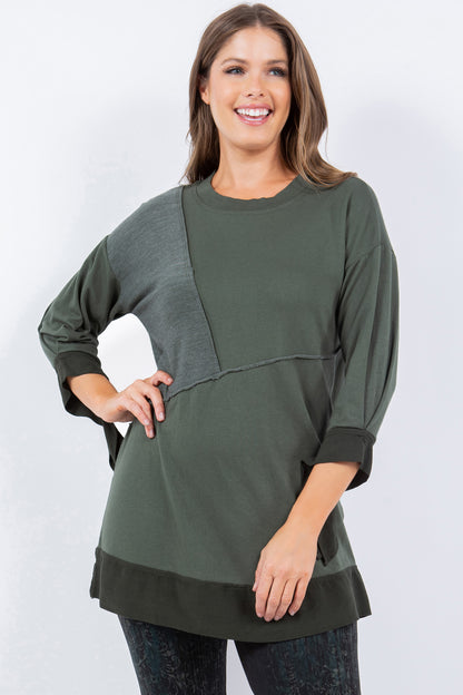 Asymmetrical Baby French Terry Tunic