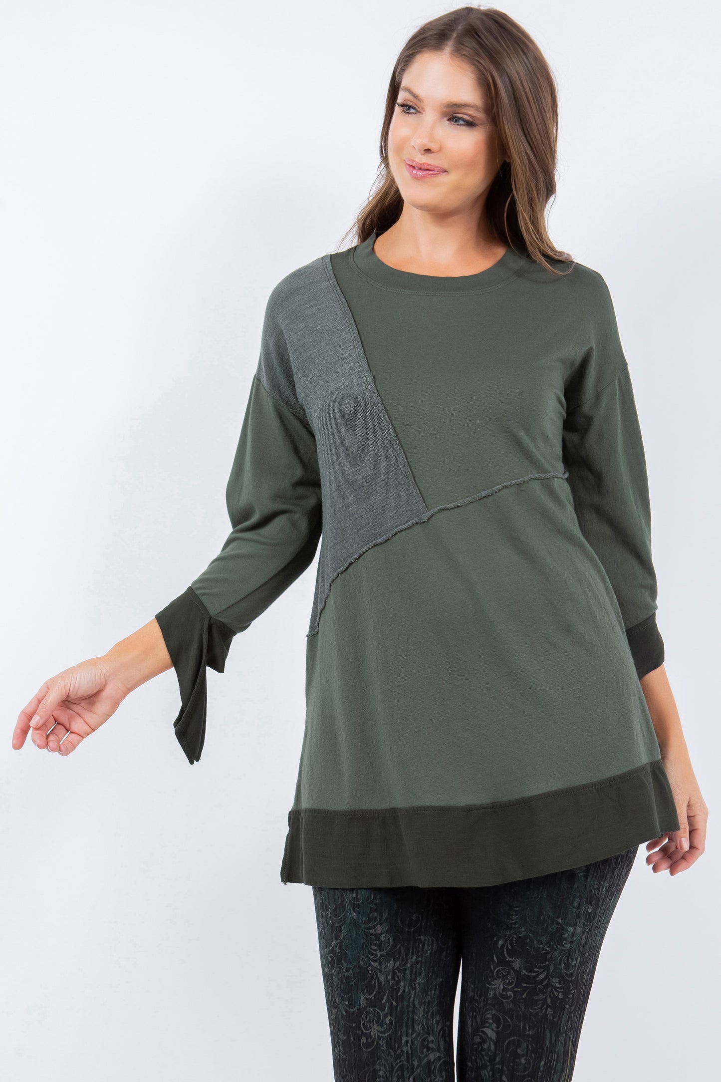Asymmetrical Baby French Terry Tunic