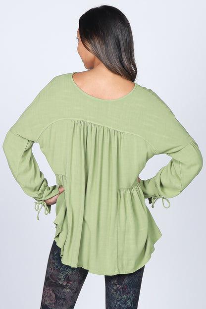 Reversible Blouse with Shirring