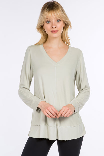 Long Sleeves V-Neck Pullover