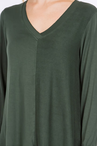 Long Sleeves V-Neck Pullover