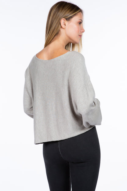 Sustainable Asymmetrical Crop Top Sweater