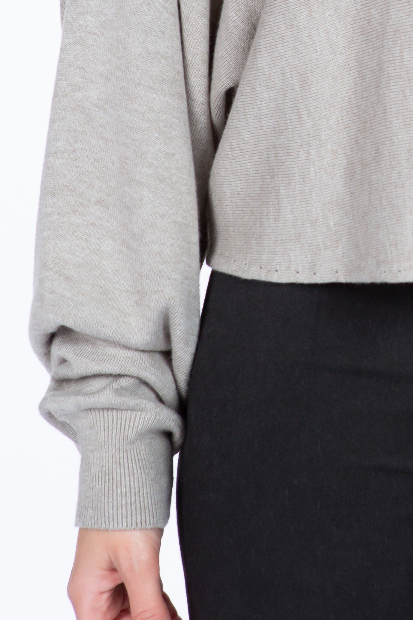 Sustainable Asymmetrical Crop Top Sweater