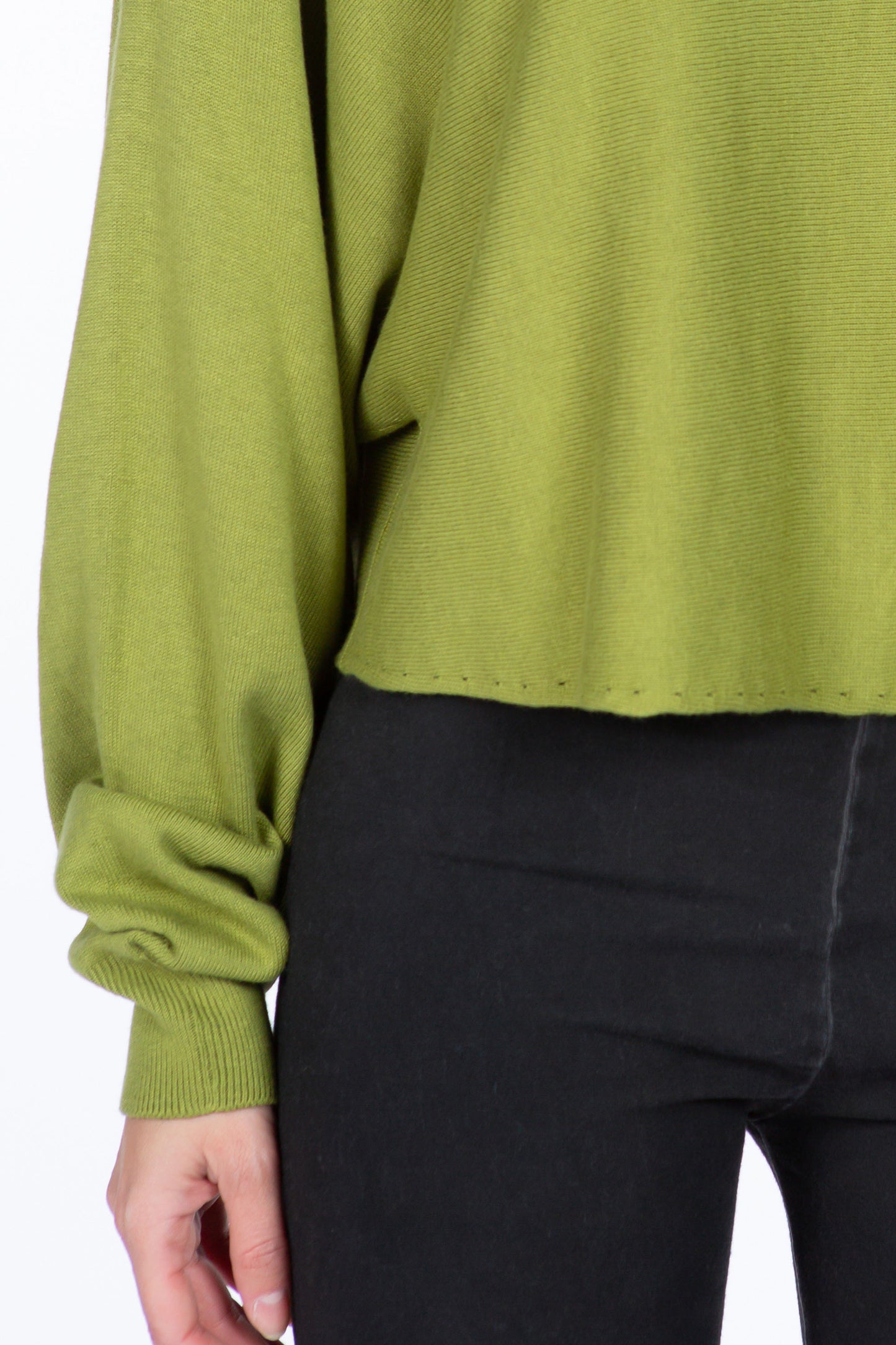 Sustainable Asymmetrical Crop Top Sweater