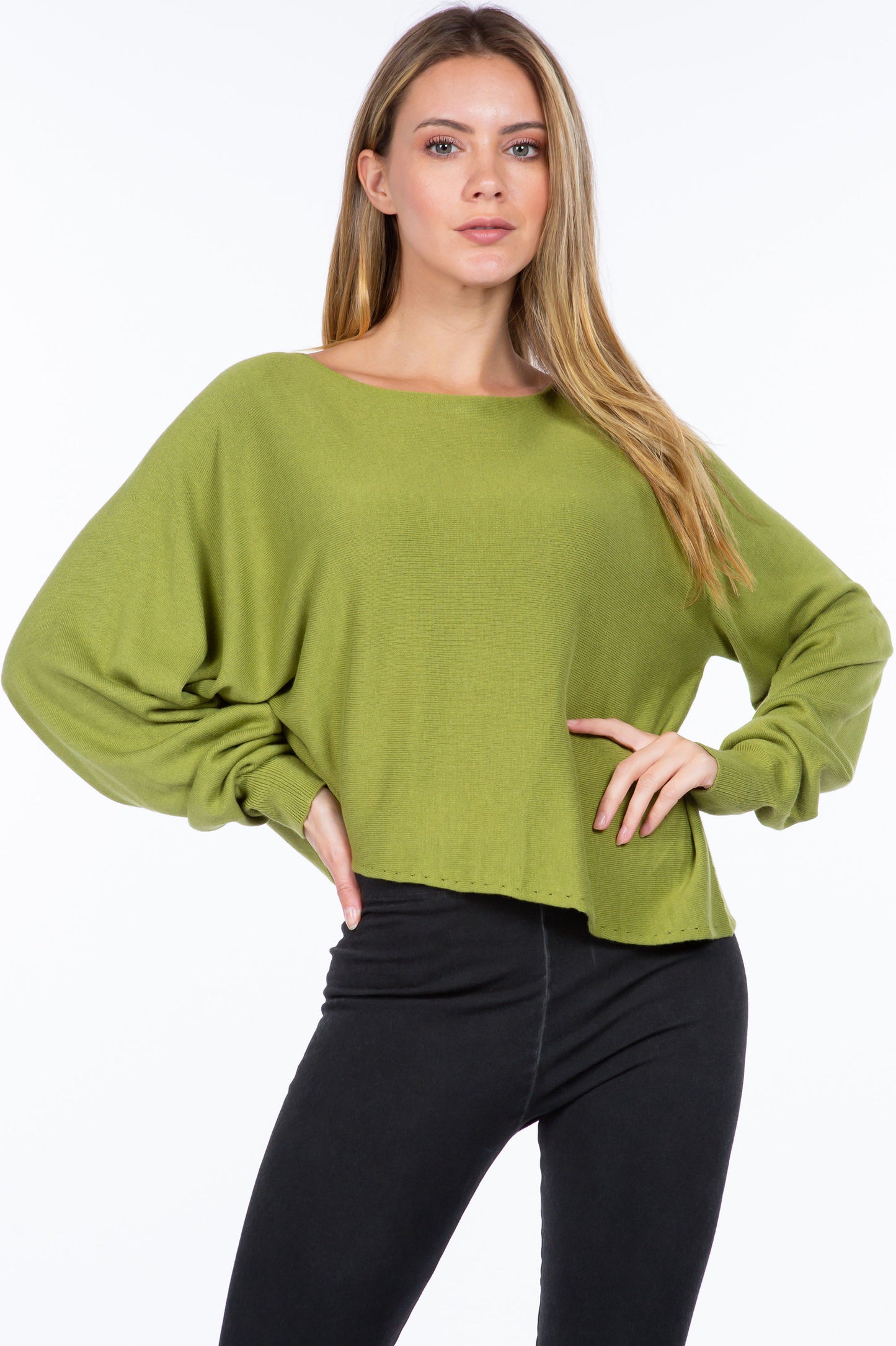 Sustainable Asymmetrical Crop Top Sweater