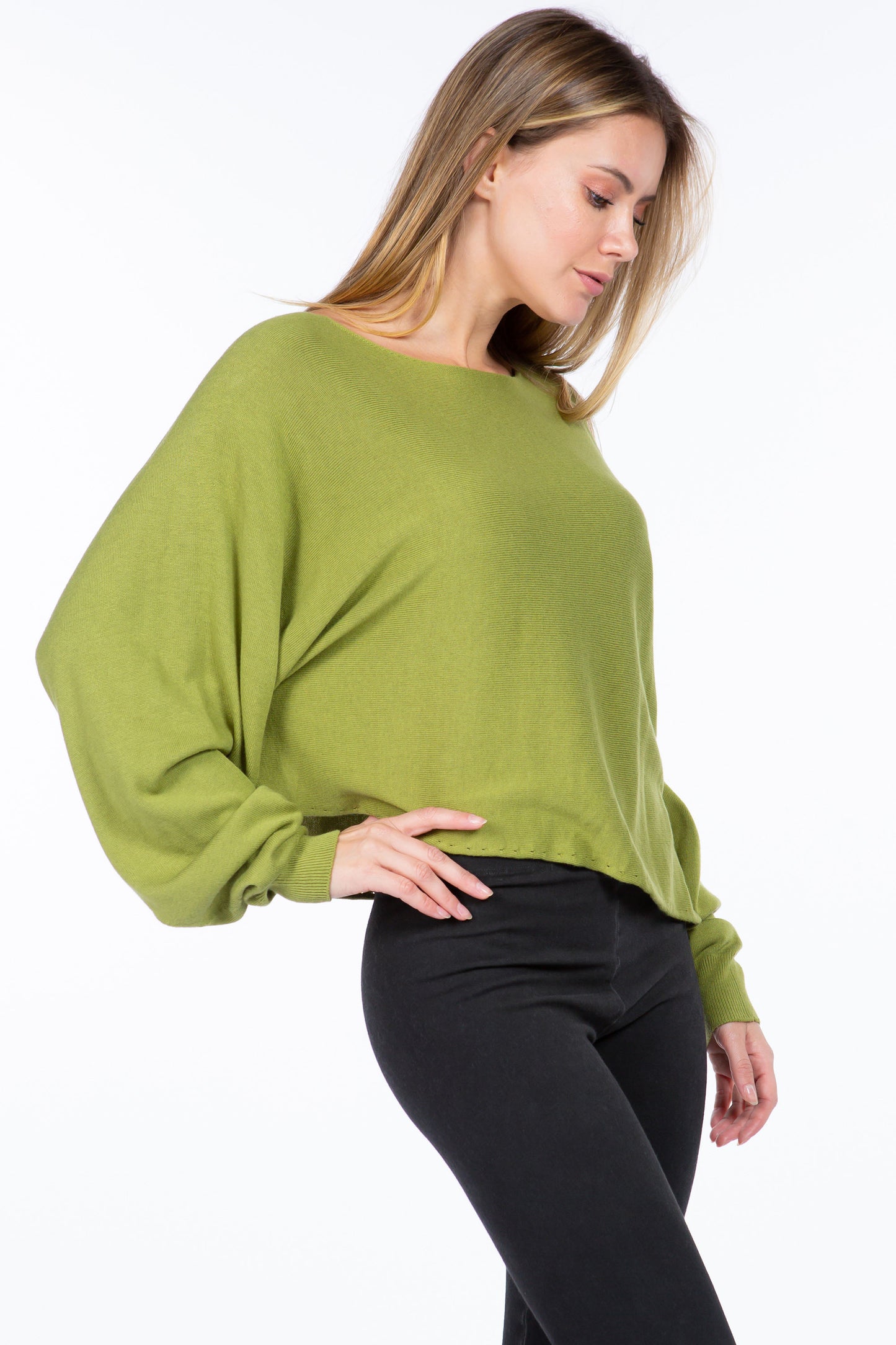 Sustainable Asymmetrical Crop Top Sweater