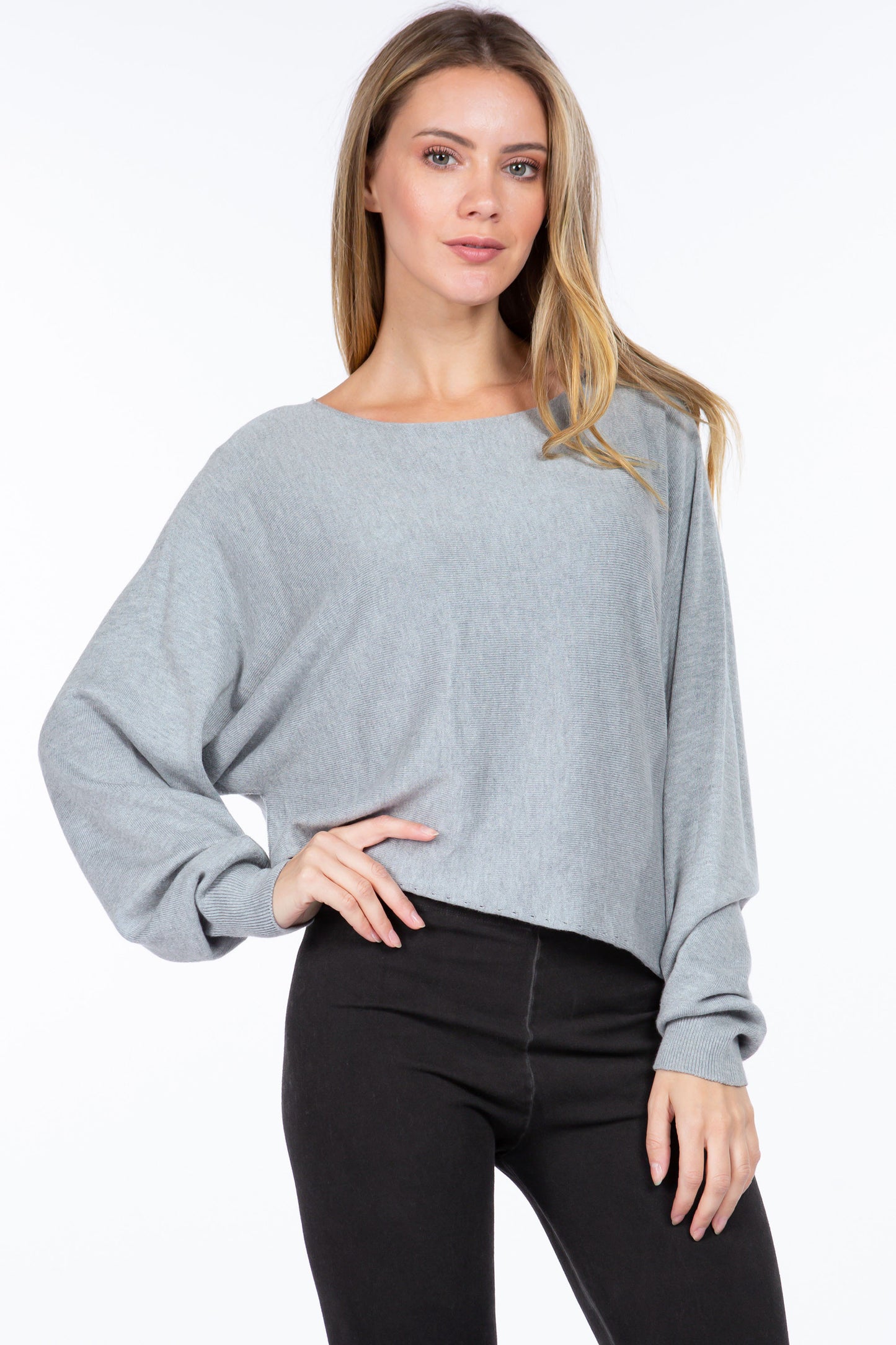 Sustainable Asymmetrical Crop Top Sweater