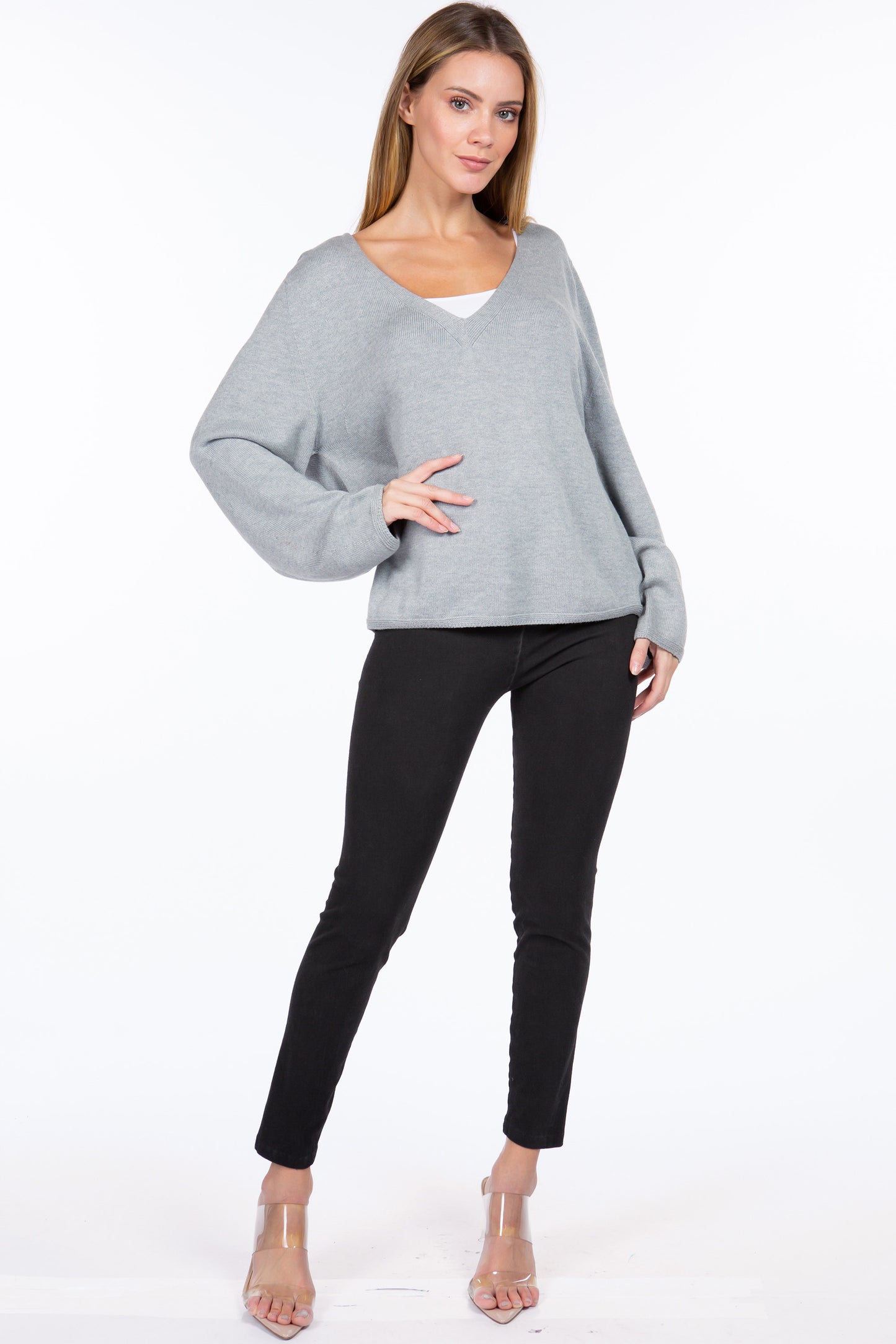 Sustainable Relaxed Fit Classic V-Neck Sweater